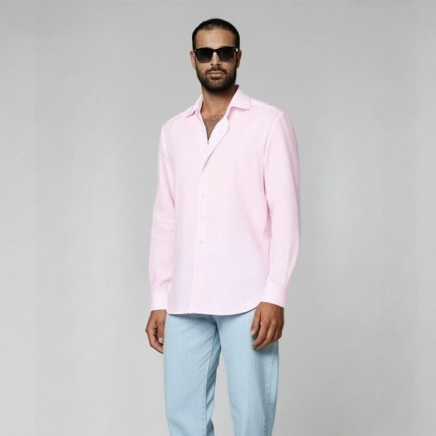 Pink Linen Shirt