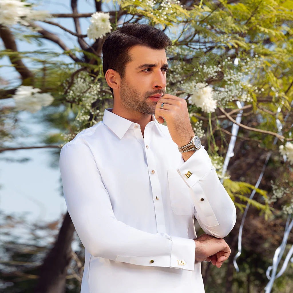 Super White Kameez Shalwar