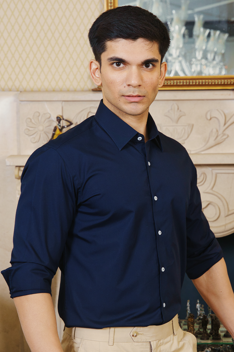 Navy Cotton Shirt