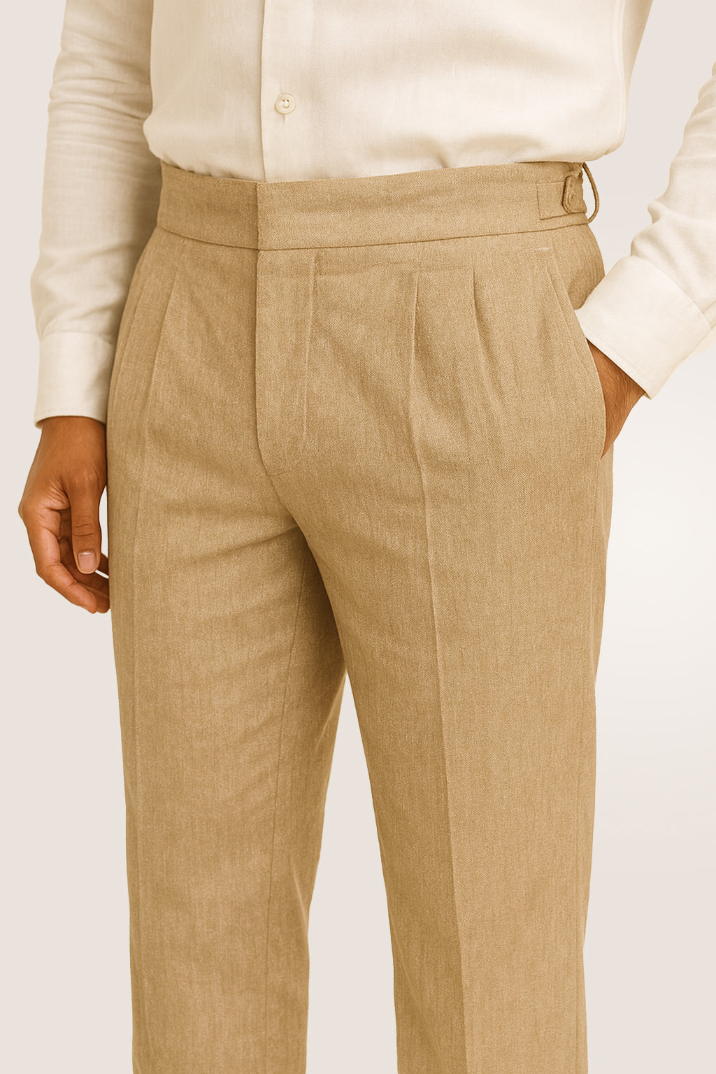 Beige Linen Pants