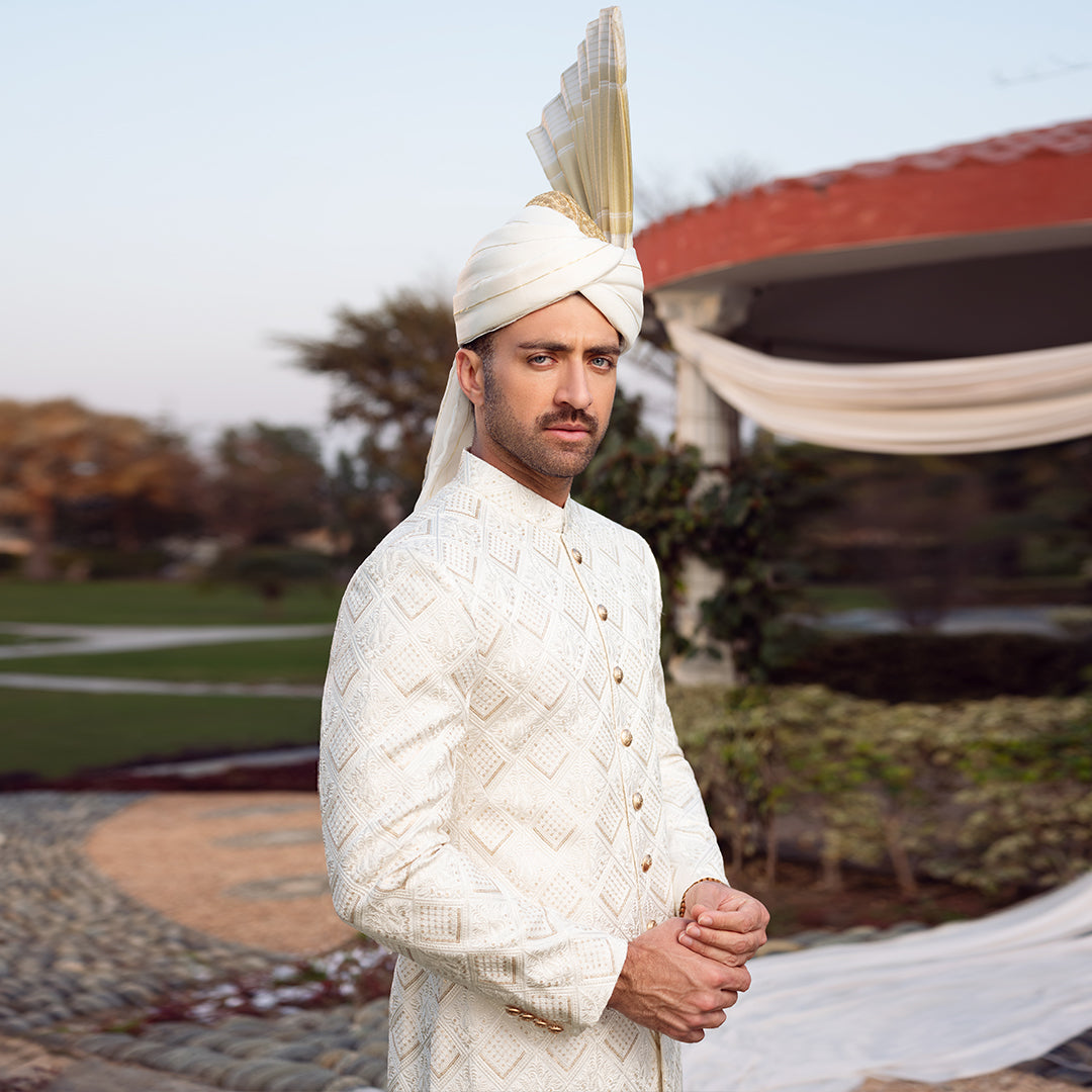 Babar – Off White Sherwani