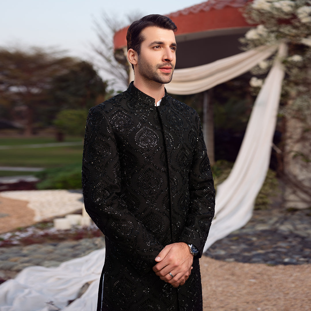 Jehangir Black Sherwani