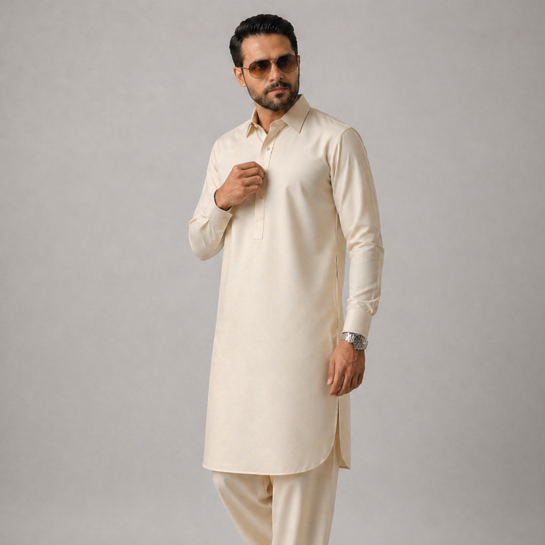 Off White Kameez Shalwar