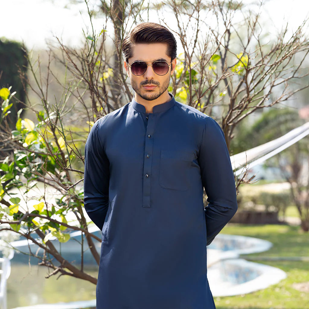 Oceanic Blue Kameez Shalwar