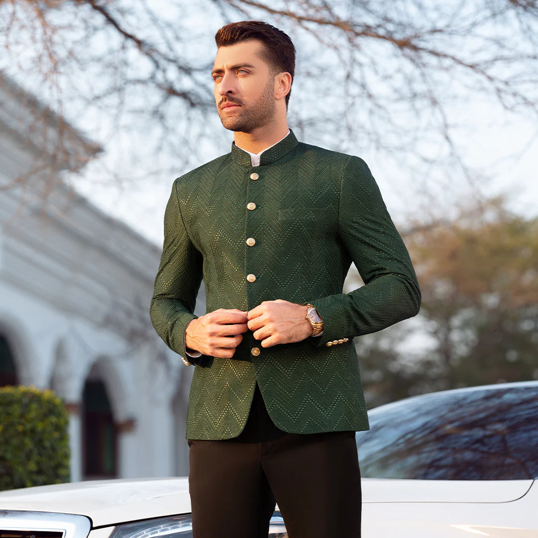 Malcom Dark Green Prince Coat
