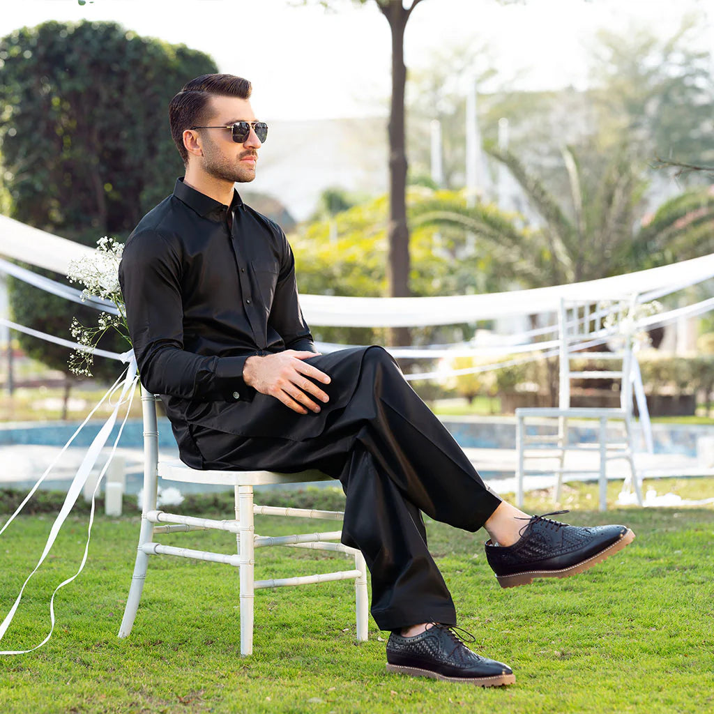 Galaxy Black Kameez Shalwar