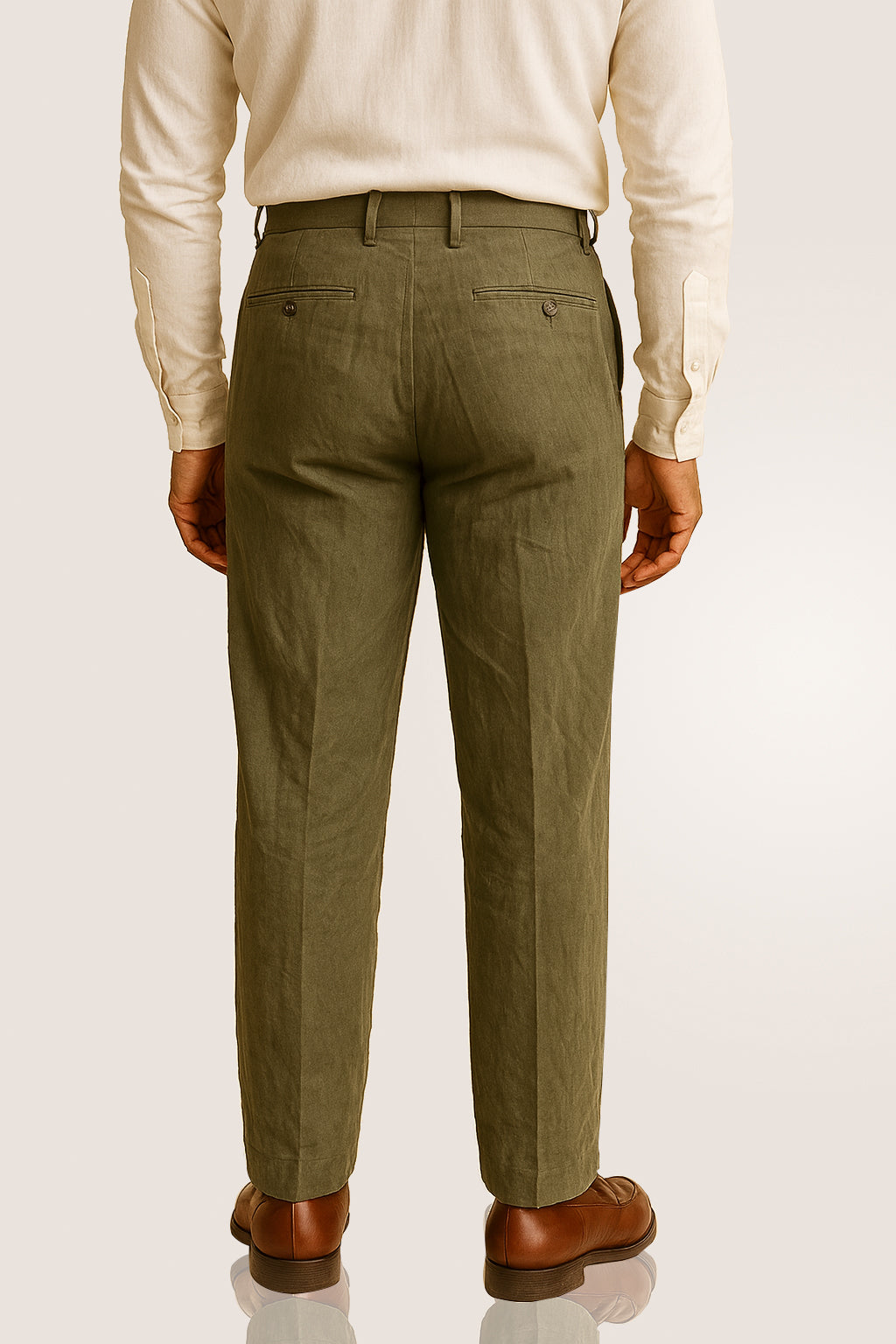 Olive Linen Pants