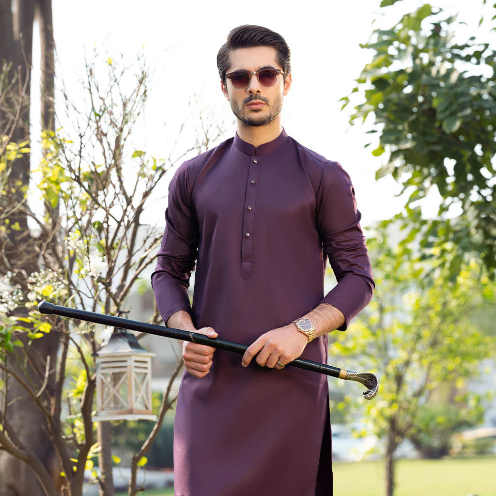 Sky Lavender Kameez Shalwar