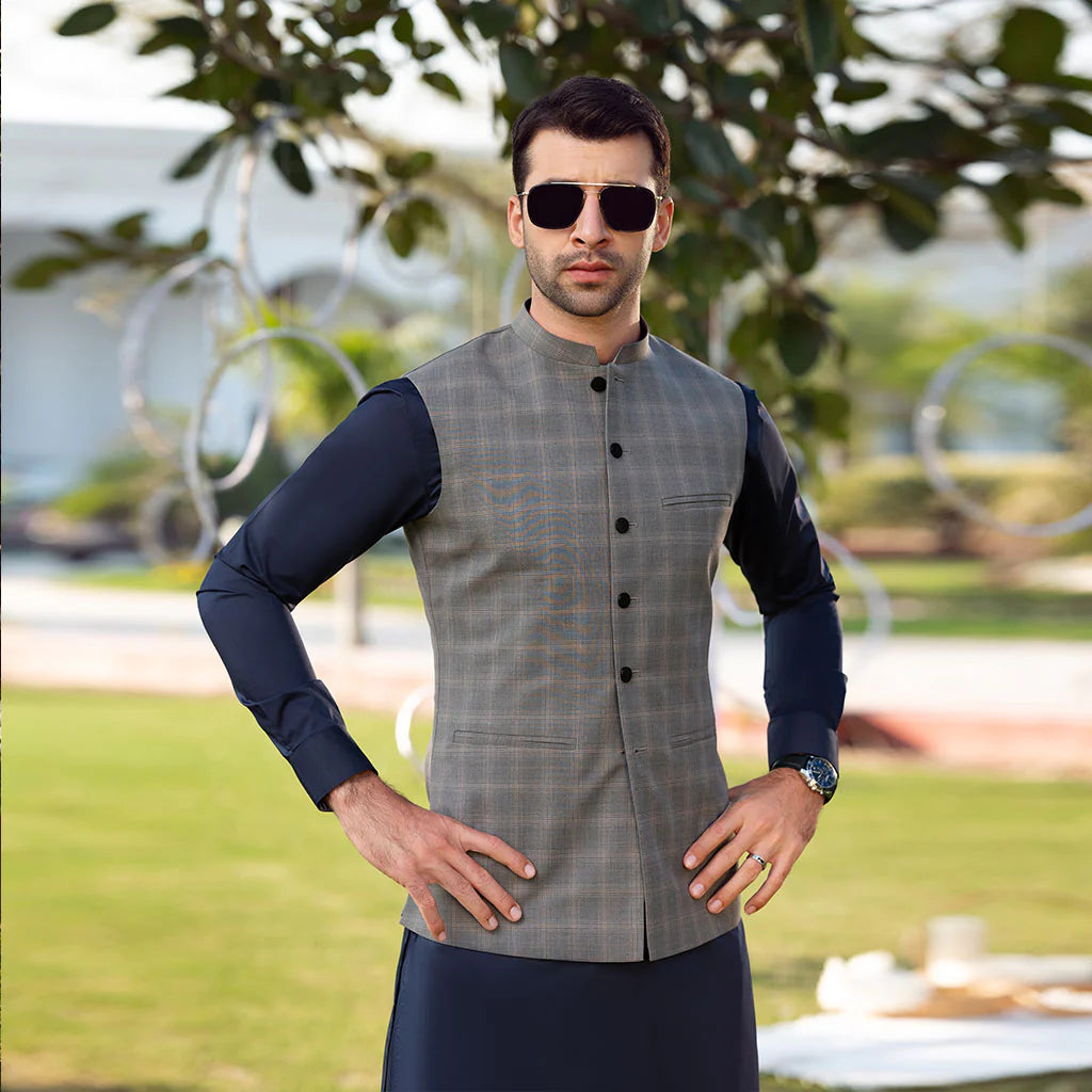 Dark Navy Kameez Shalwar