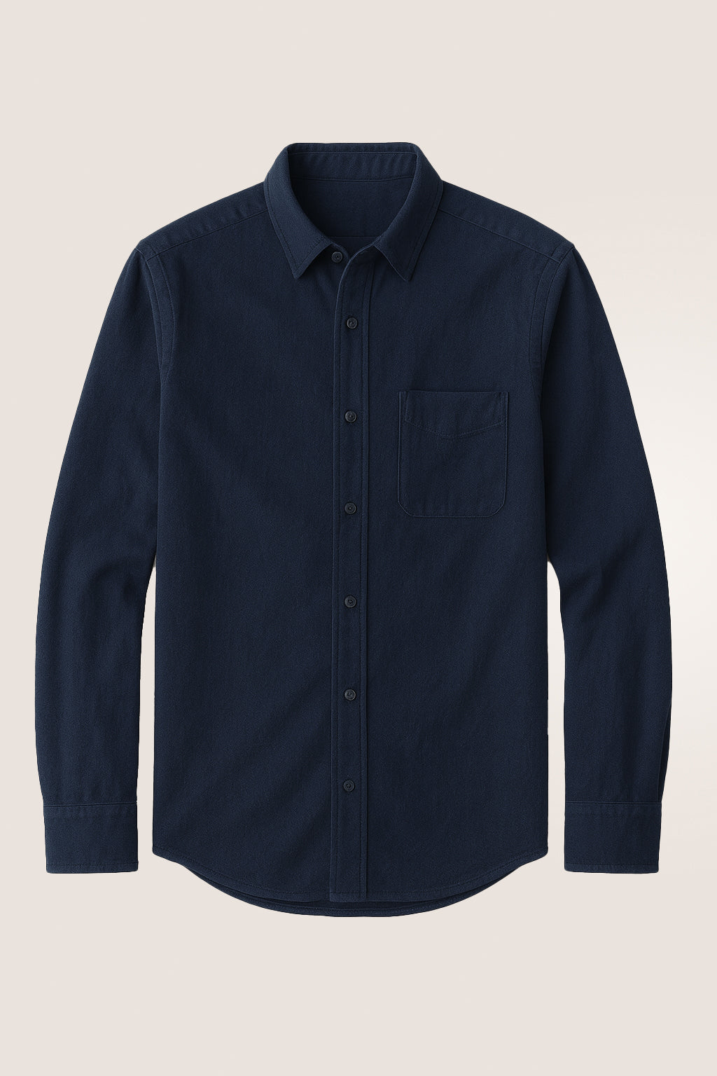 Navy Blue Cotton Shirt