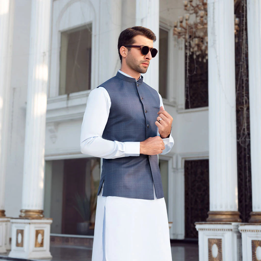Cloud Blue Kameez Shalwar