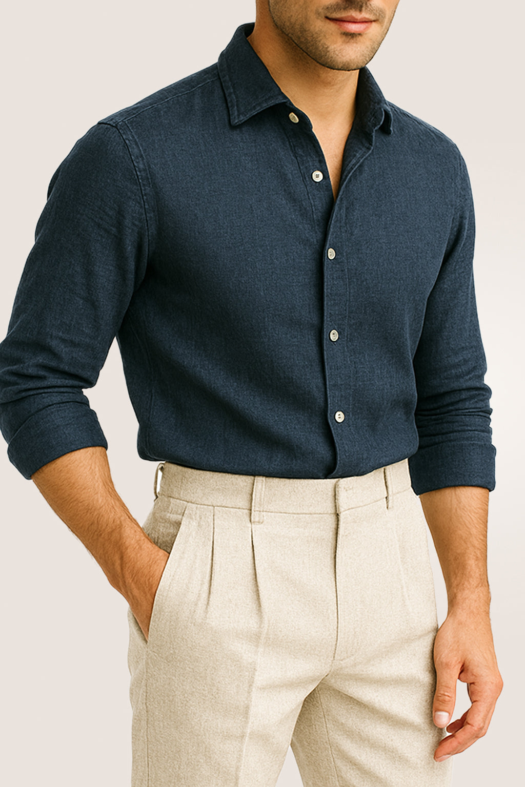 Dark Indigo Linen Shirts