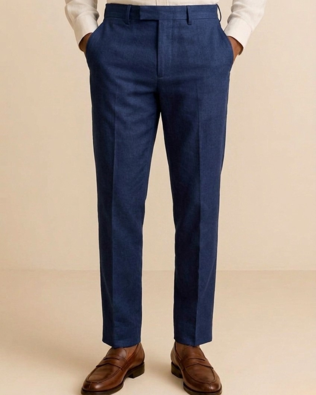 Navy Blue Cotton Pants