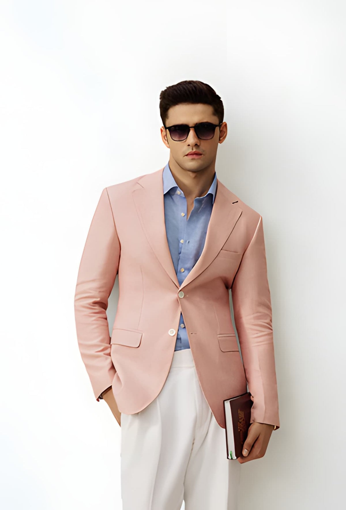Melange Pink Linen Blazer