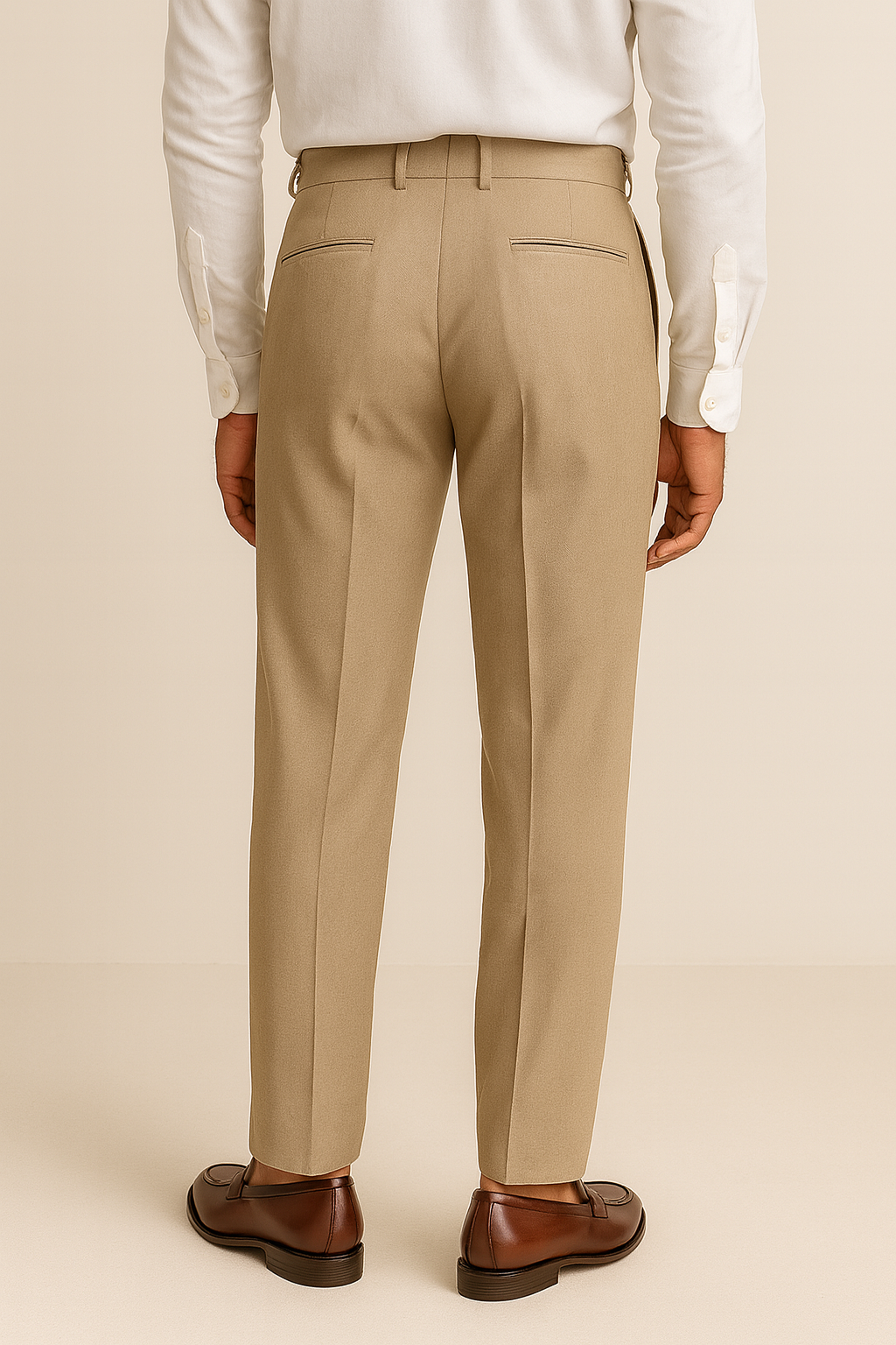 Beige Cotton Pants