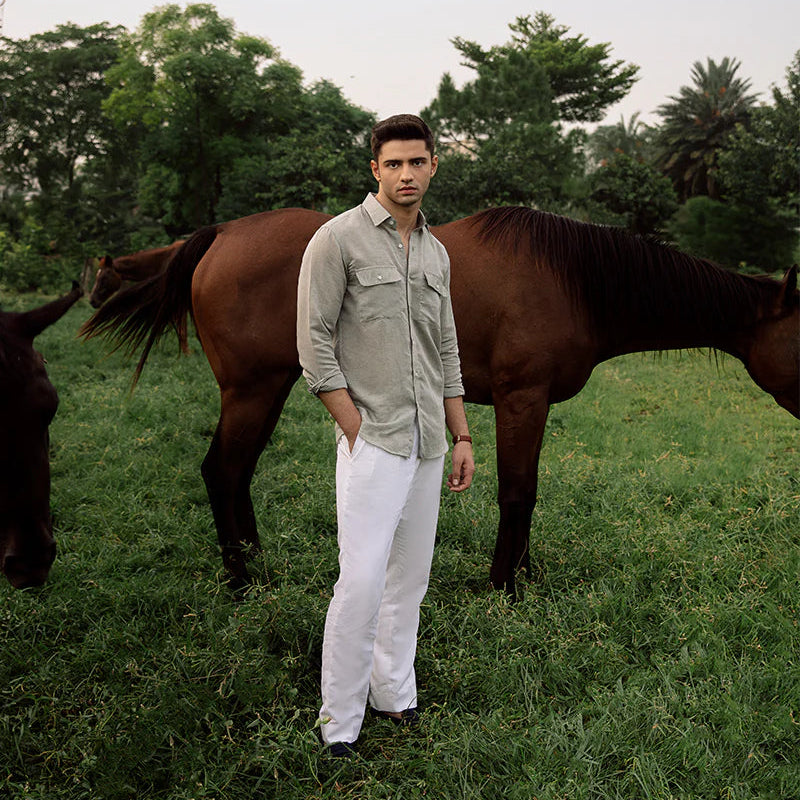 Grove Sage Linen Shirt