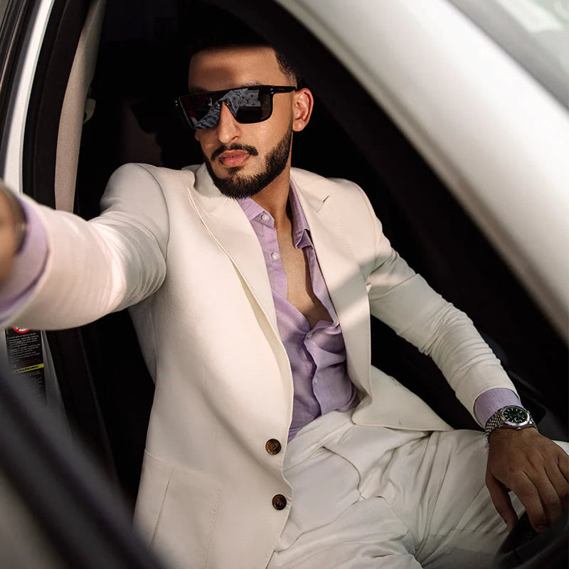 Crest Single Button Linen Blazer