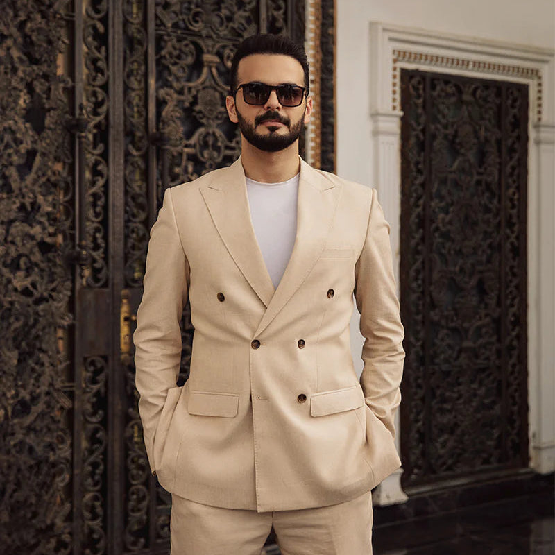 Horizon Double Breasted Linen Blazer