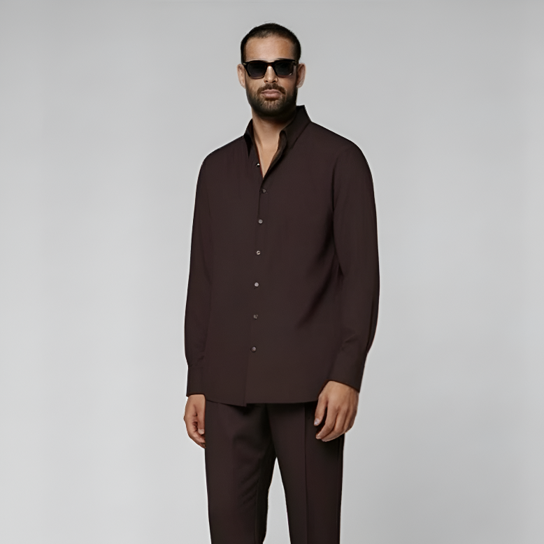 Dark Brown Lyocell Shirt