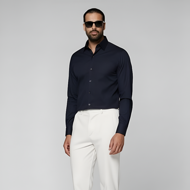 Navy Classic Collar Shirt