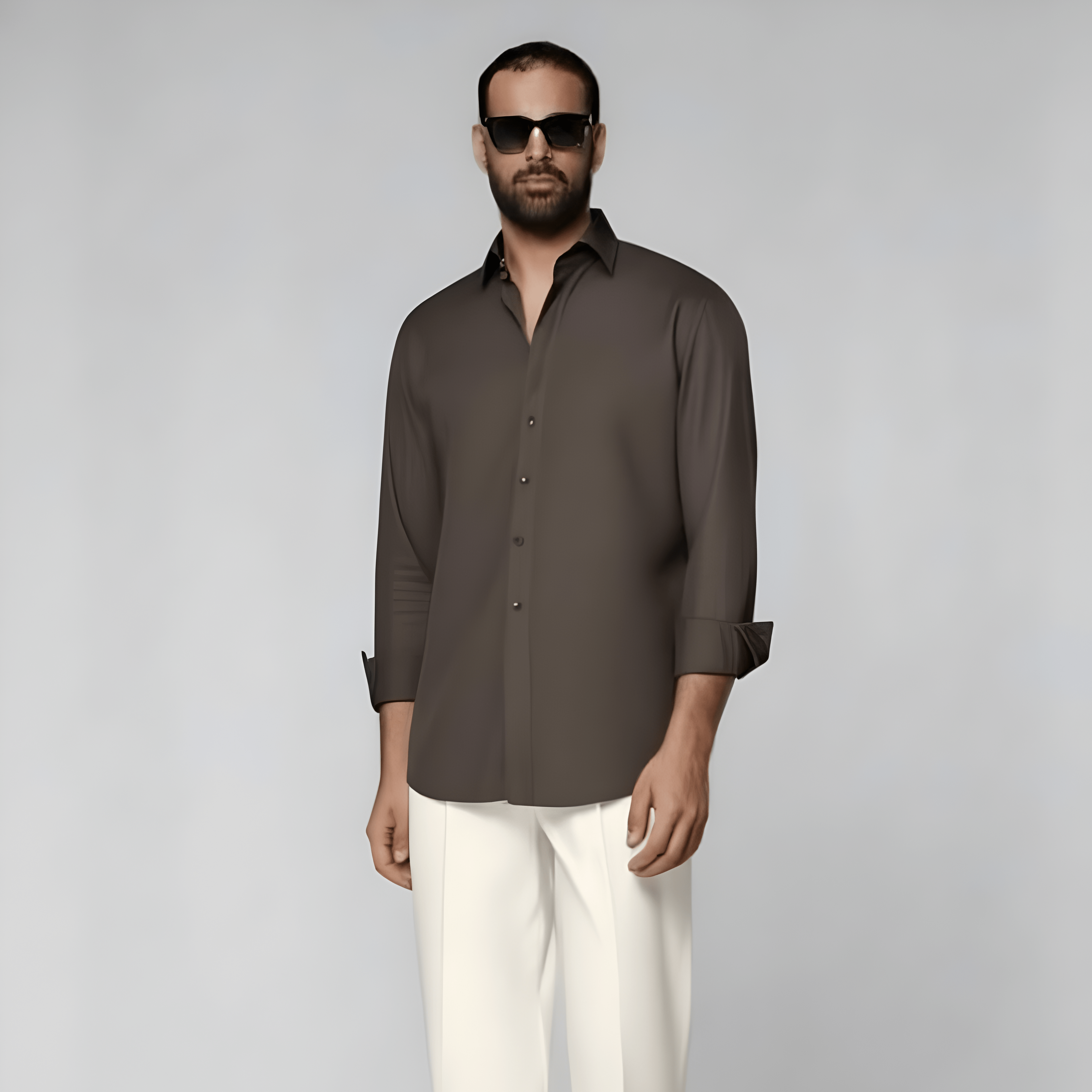 Green Cotton Flannel Shirt