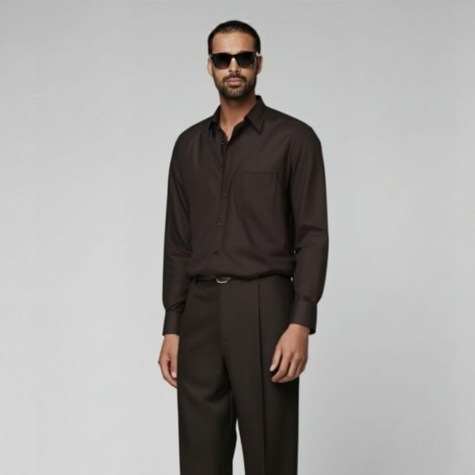 Dark Brown Wool Shirt