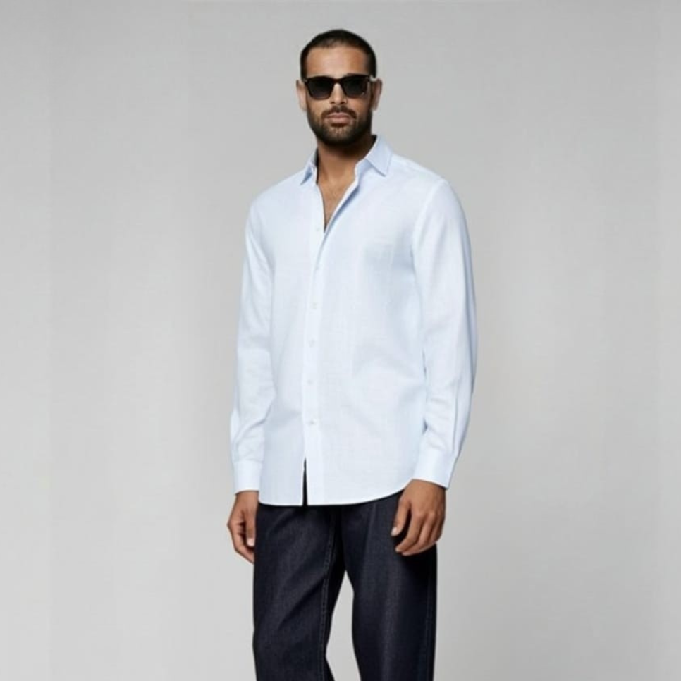 Light Blue Linen Shirt