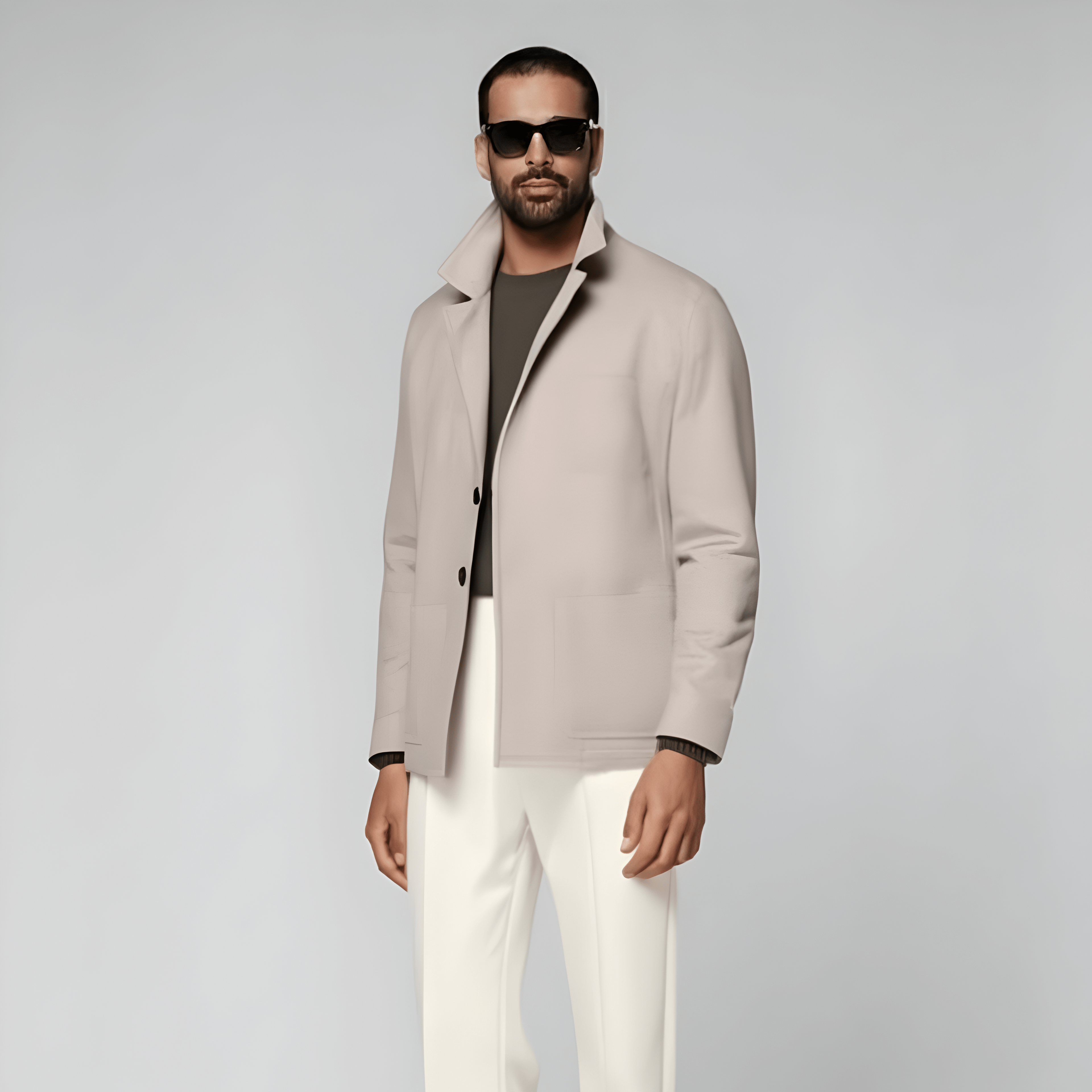 Sand Relaxed Fit Shirt Jacket