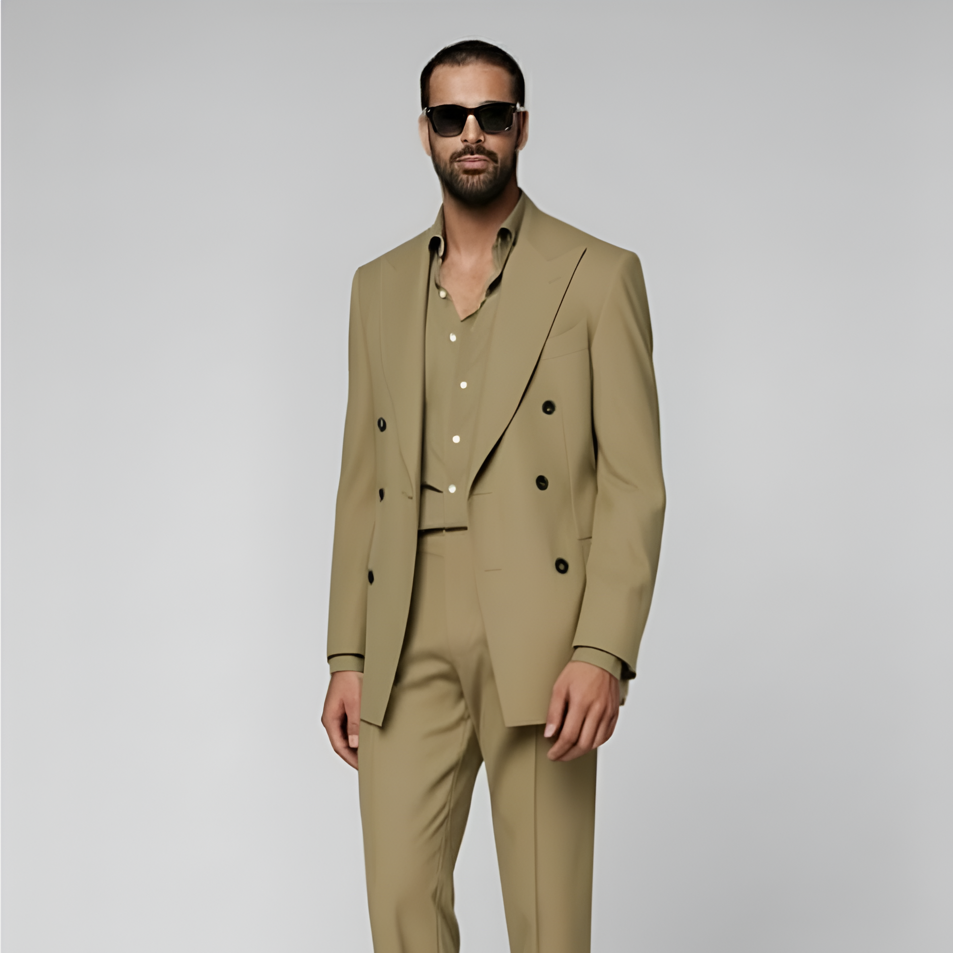 Mid Green Tailored Fit Milano Suit