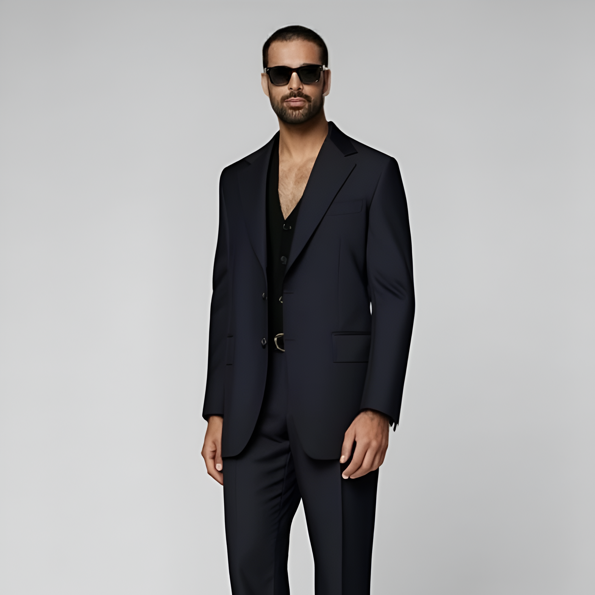 Navy Tailored Fit Milano Suit