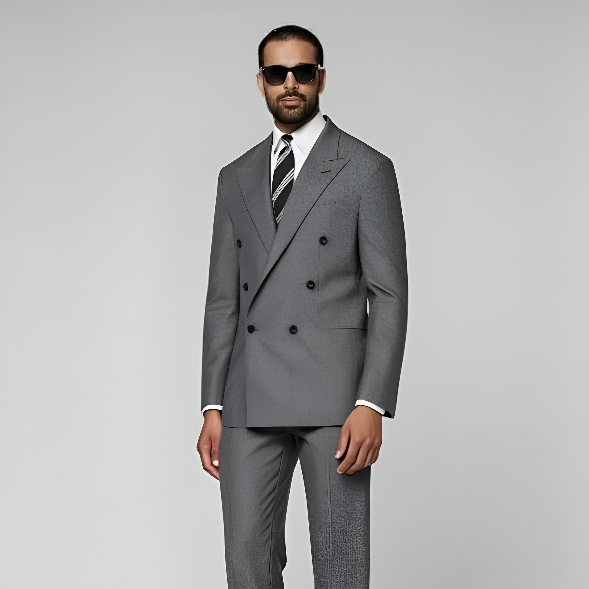 Mid Grey Relaxed Fit Roma Suit