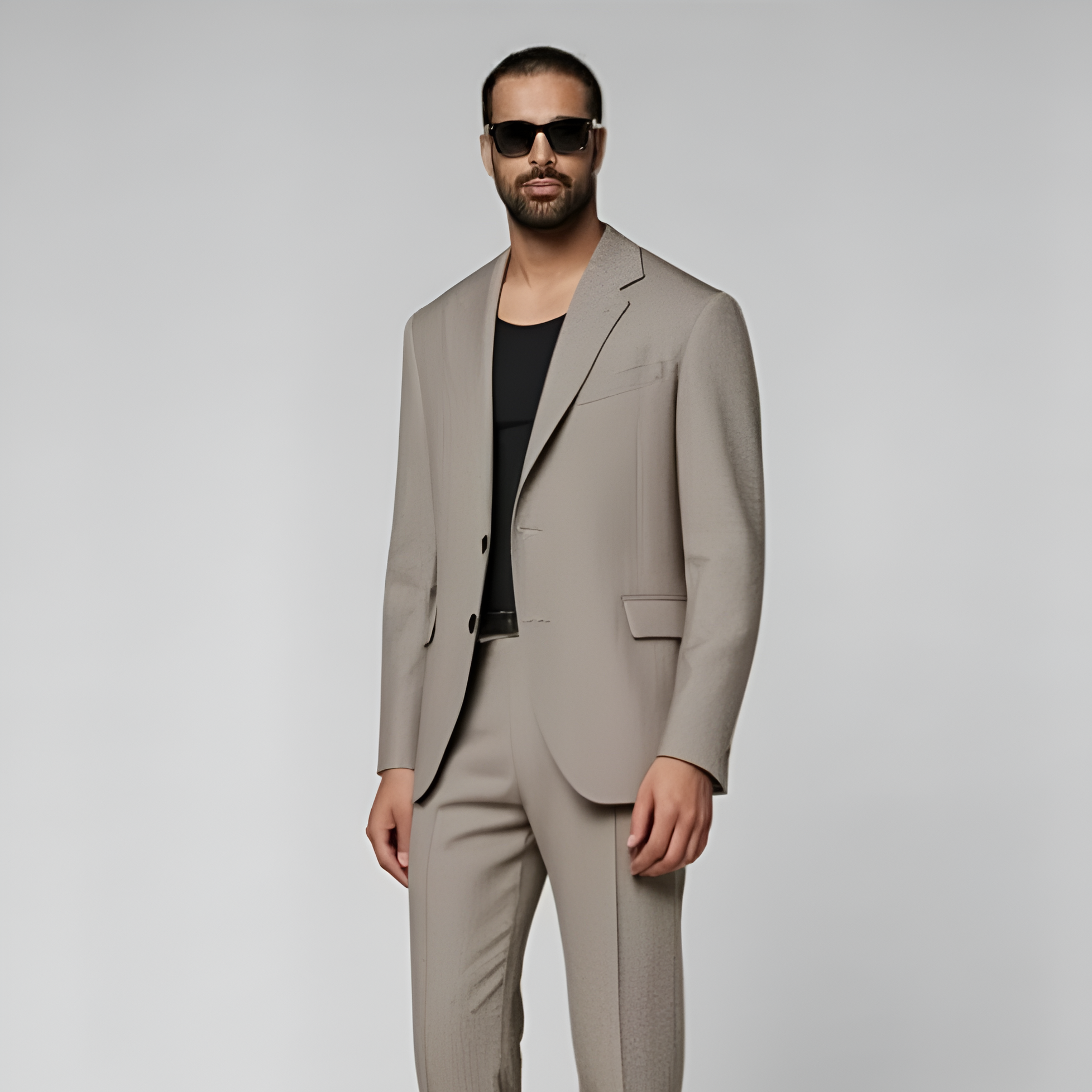 Mid Brown Tailored Fit Milano Suit