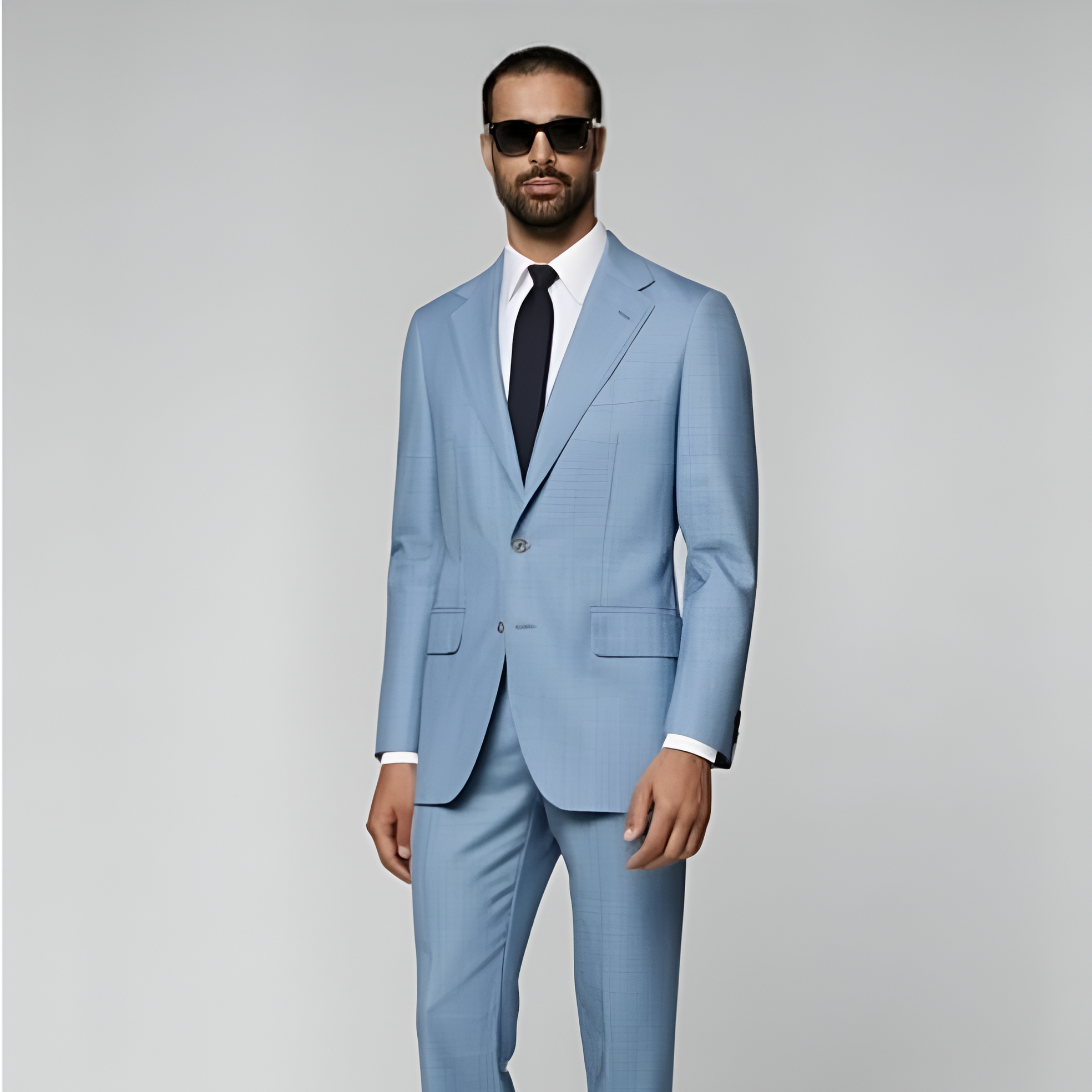Light Blue Perennial Tailored Fit Havana Suit
