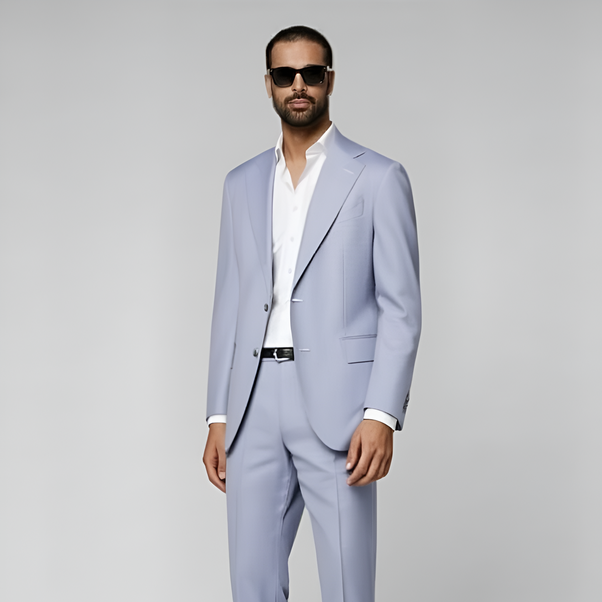 Light Blue Perennial Tailored Fit Havana Suit
