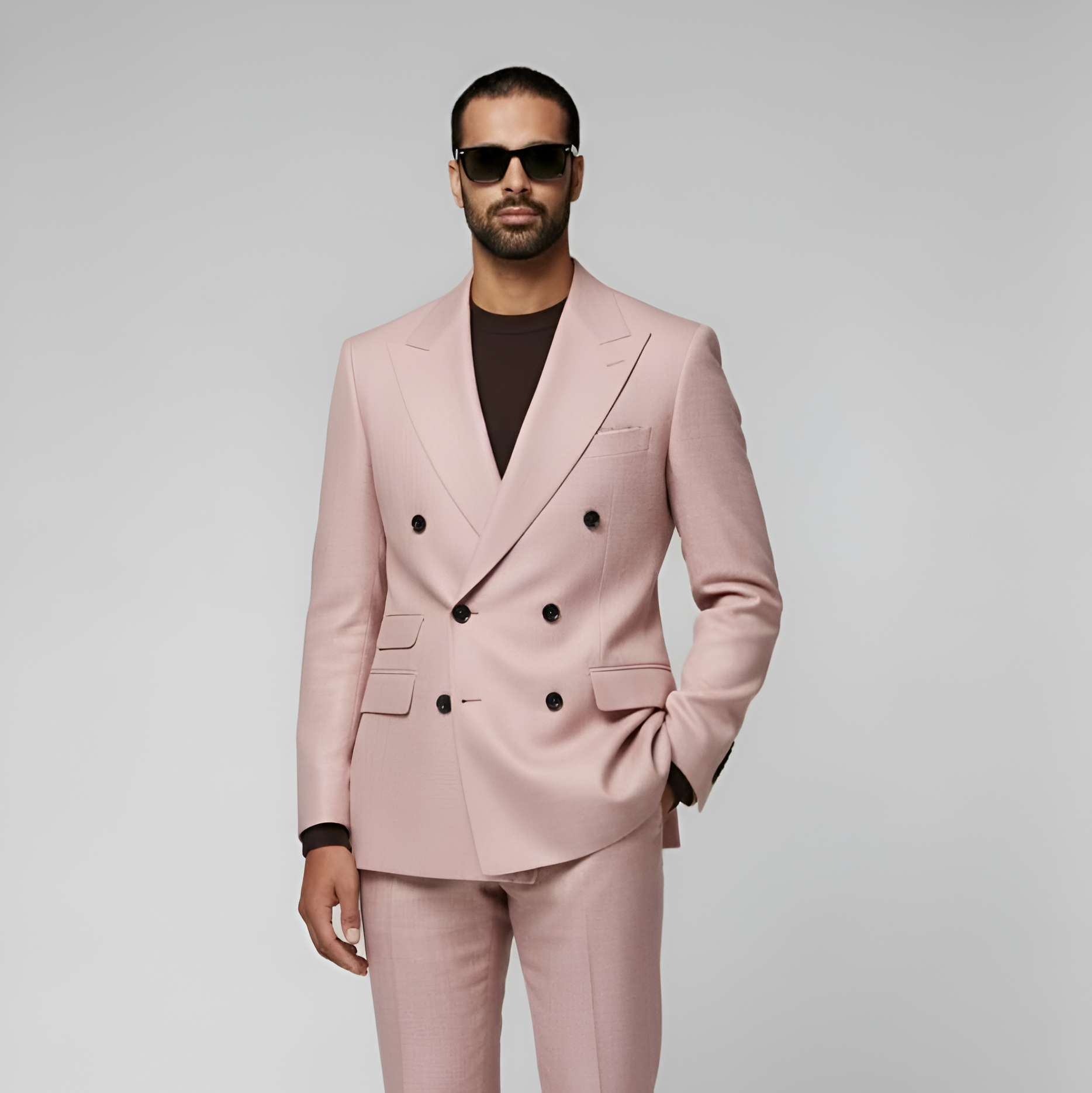 Pink Tailored Fit Milano Suit
