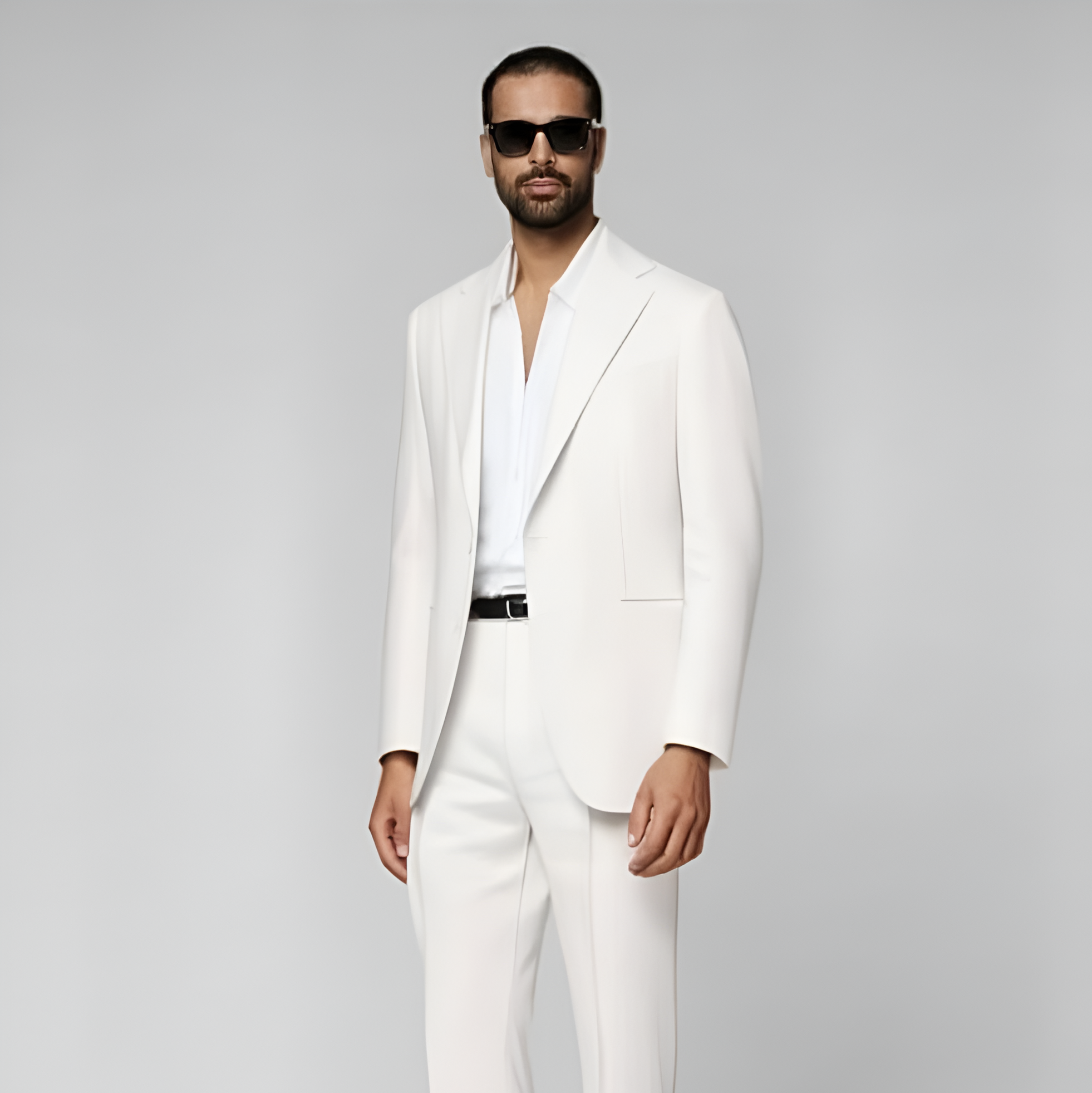 Off White Relaxed Fit Roma Suit