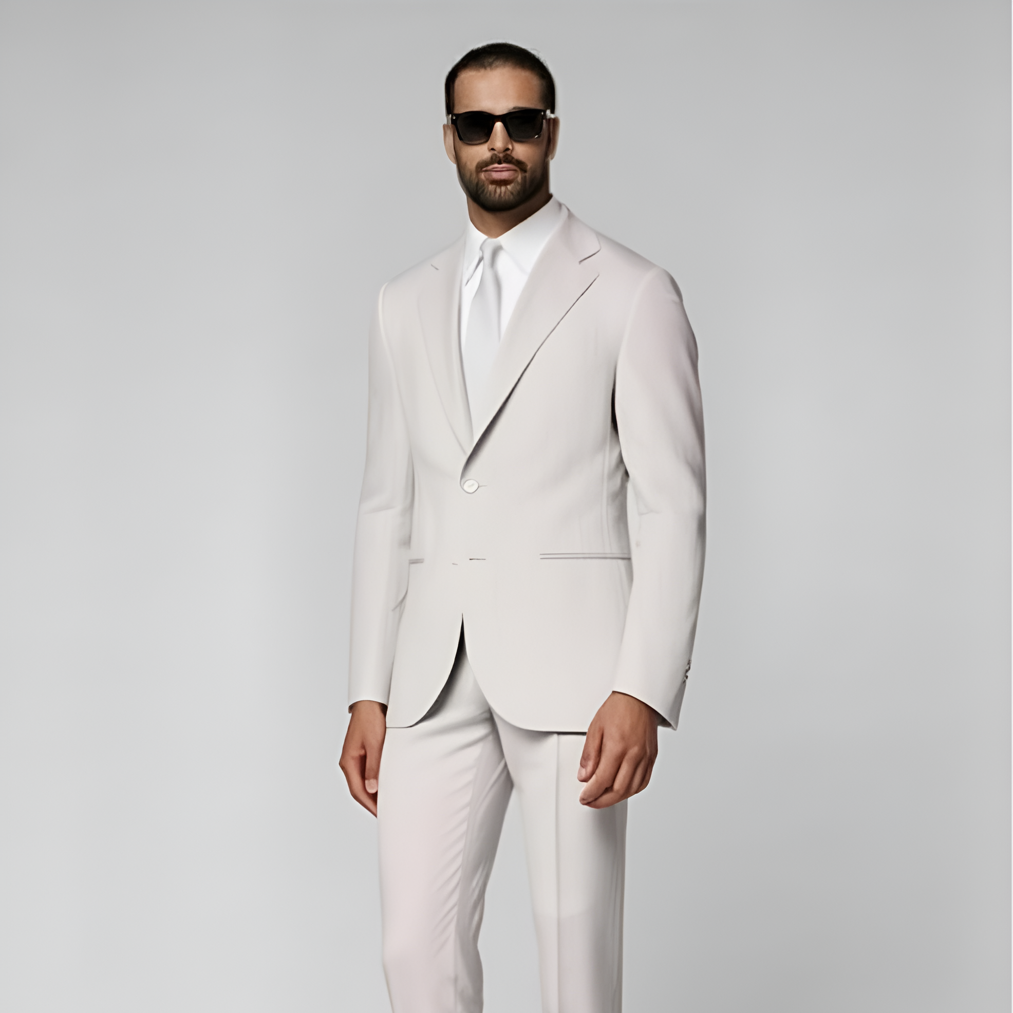 Light Taupe Tailored Fit Havana Suit