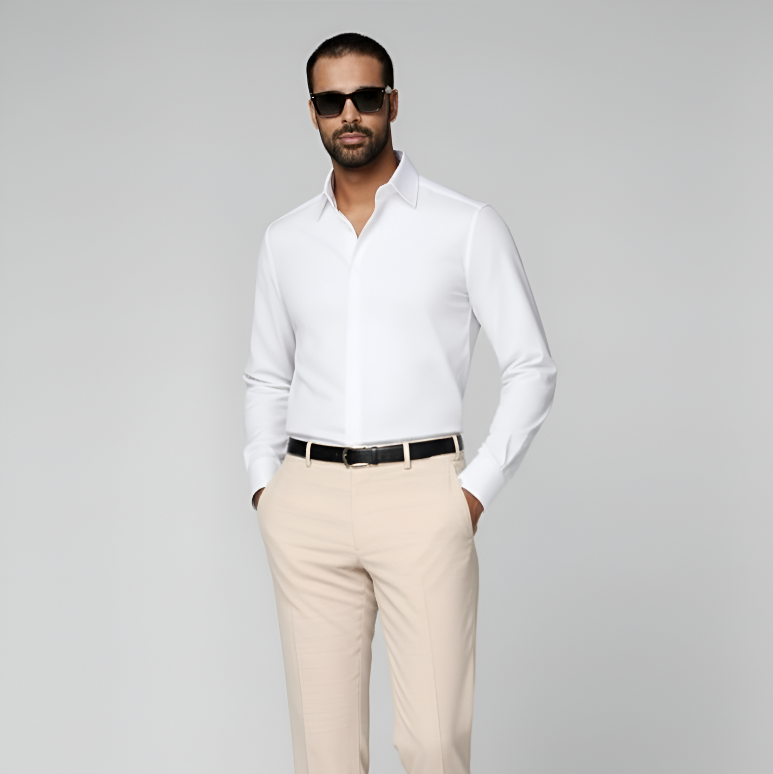 White Classic Collar Shirt
