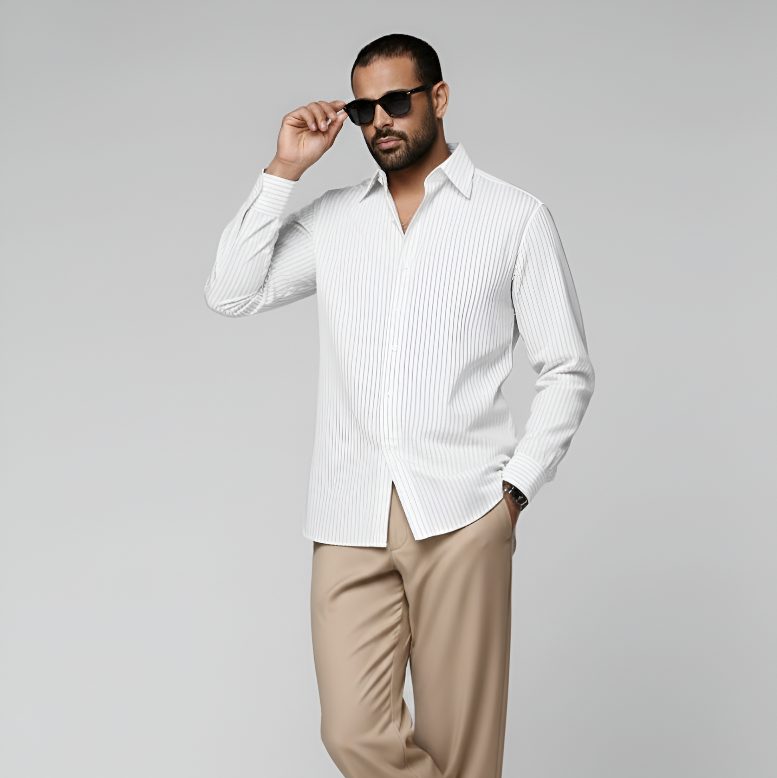 Sand Striped Point Collar