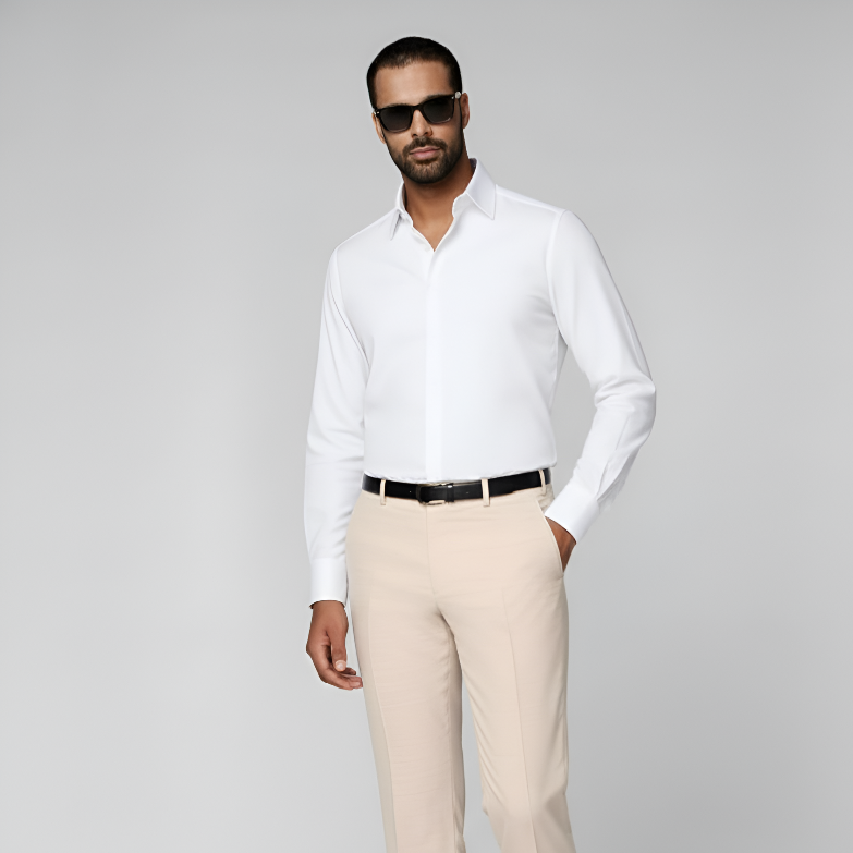 Off White Lyocell Shirt