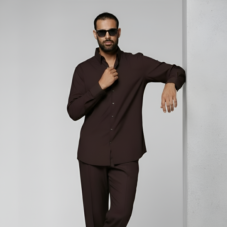 Dark Brown Lyocell Shirt