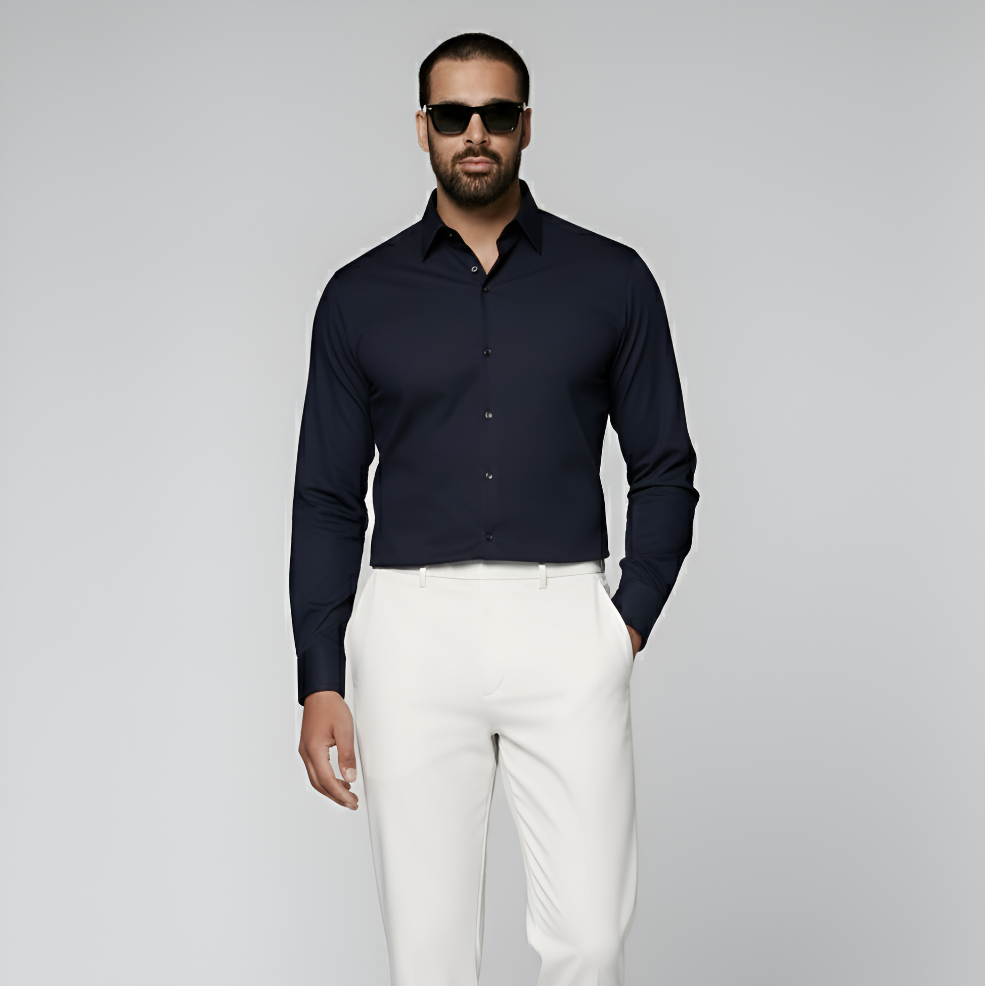 Navy Classic Collar Shirt