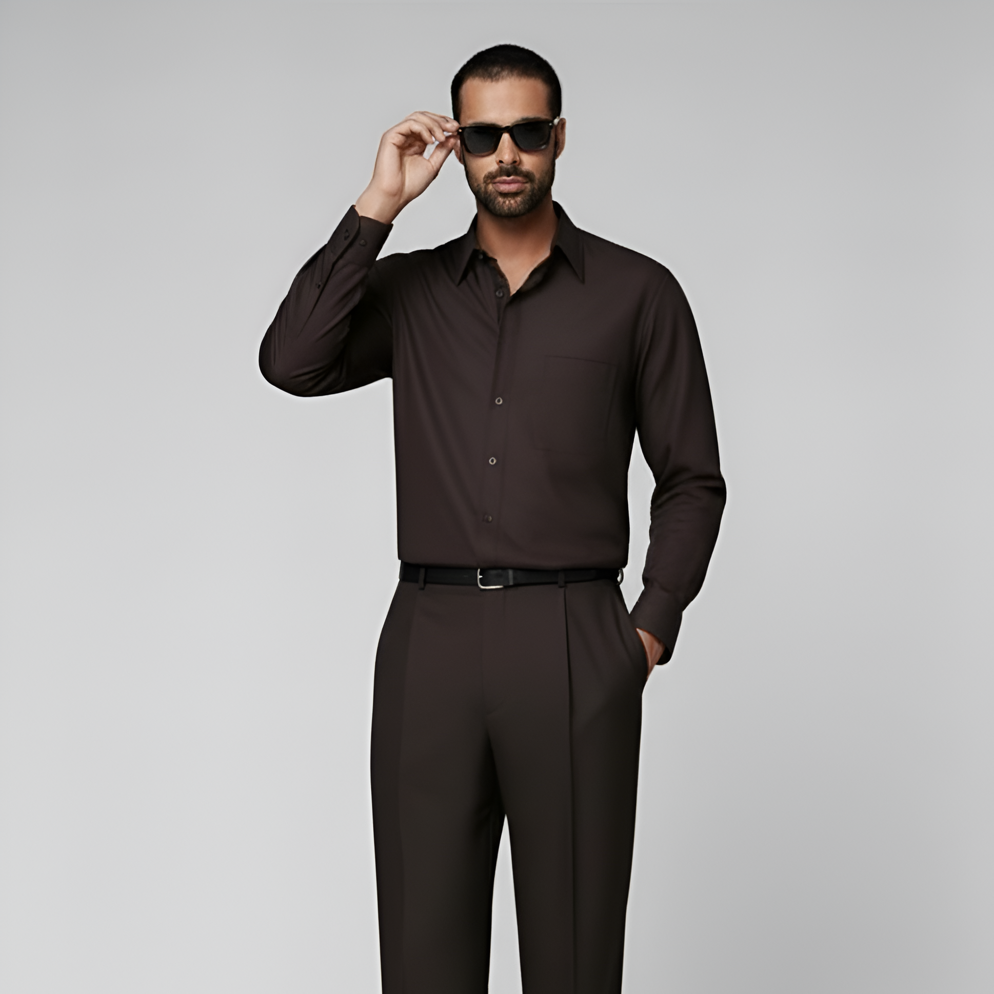 Dark Brown Wool Shirt