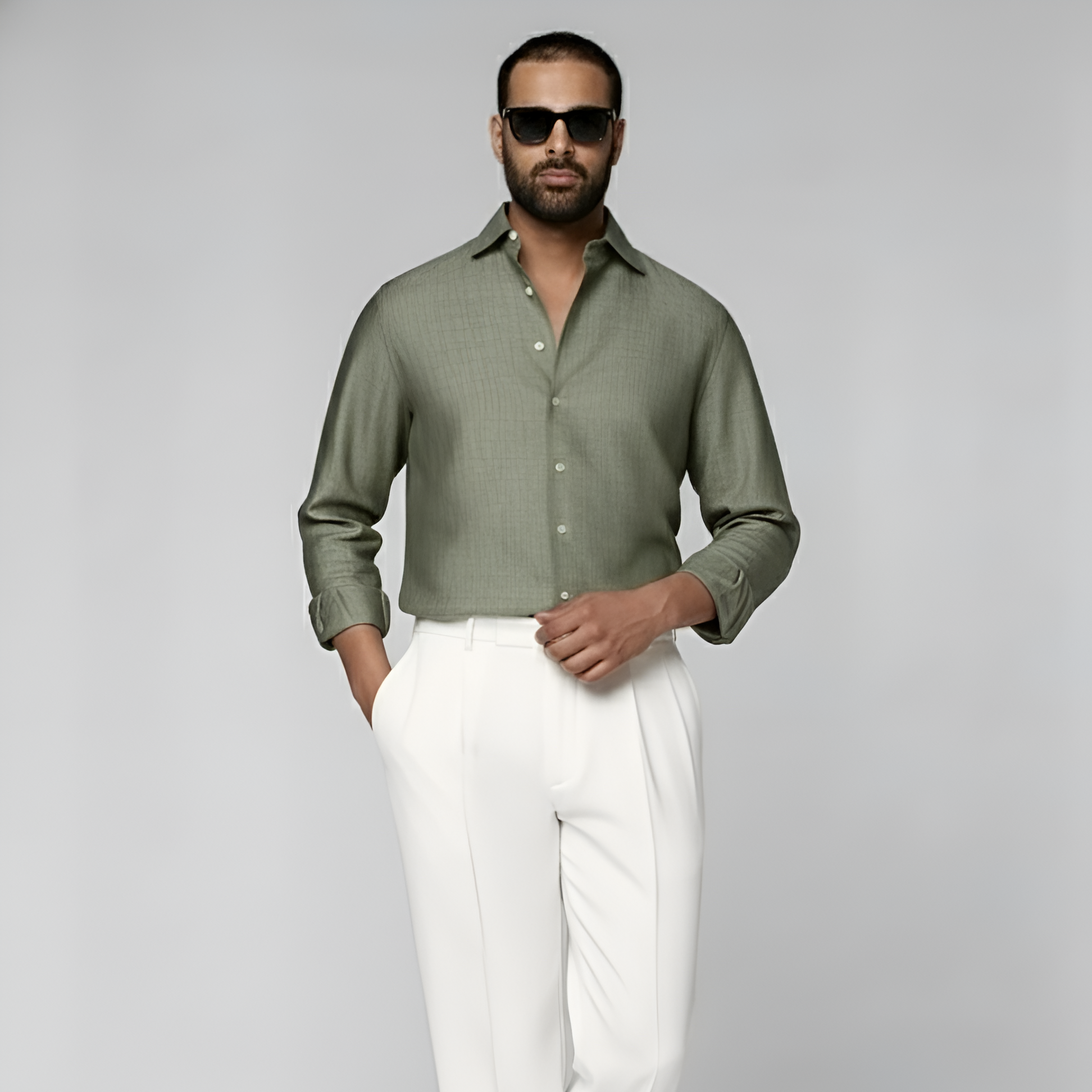 Green Linen Shirt