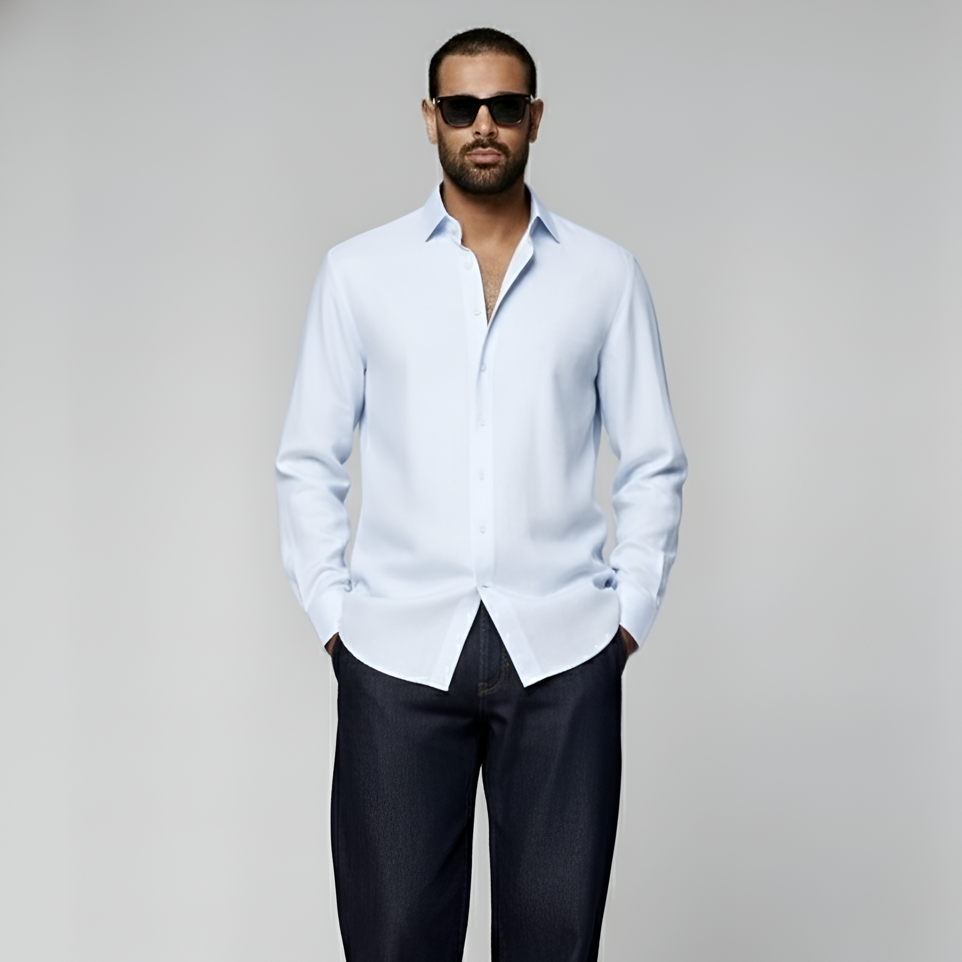 Light Blue Linen Shirt