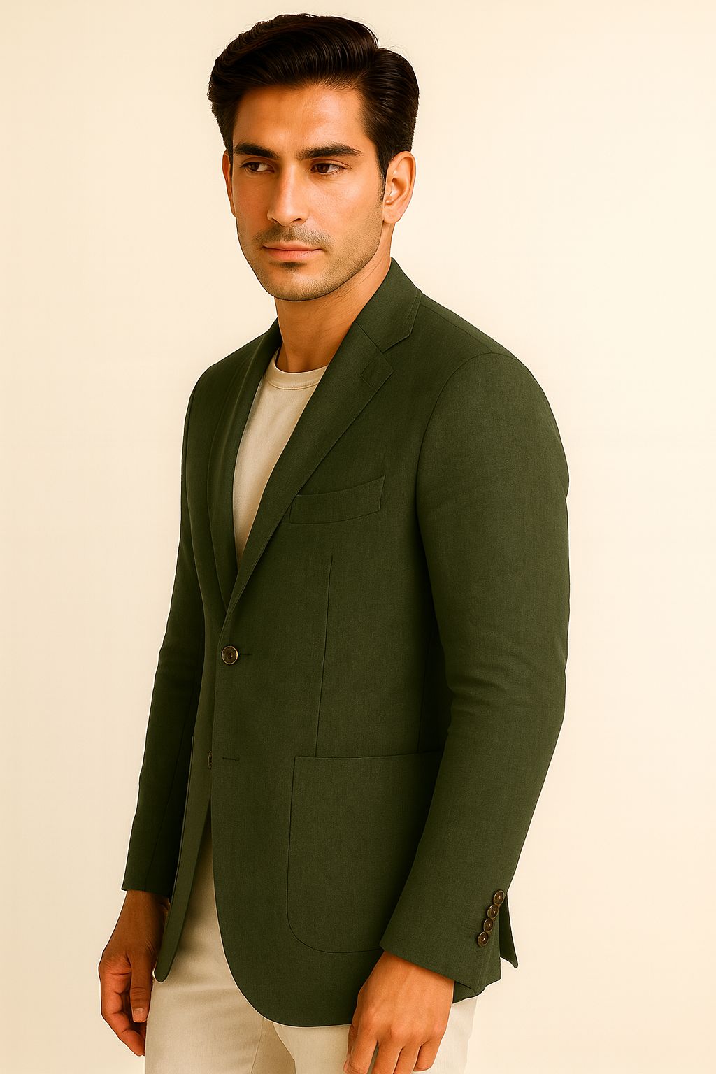 Linen Green Blazer