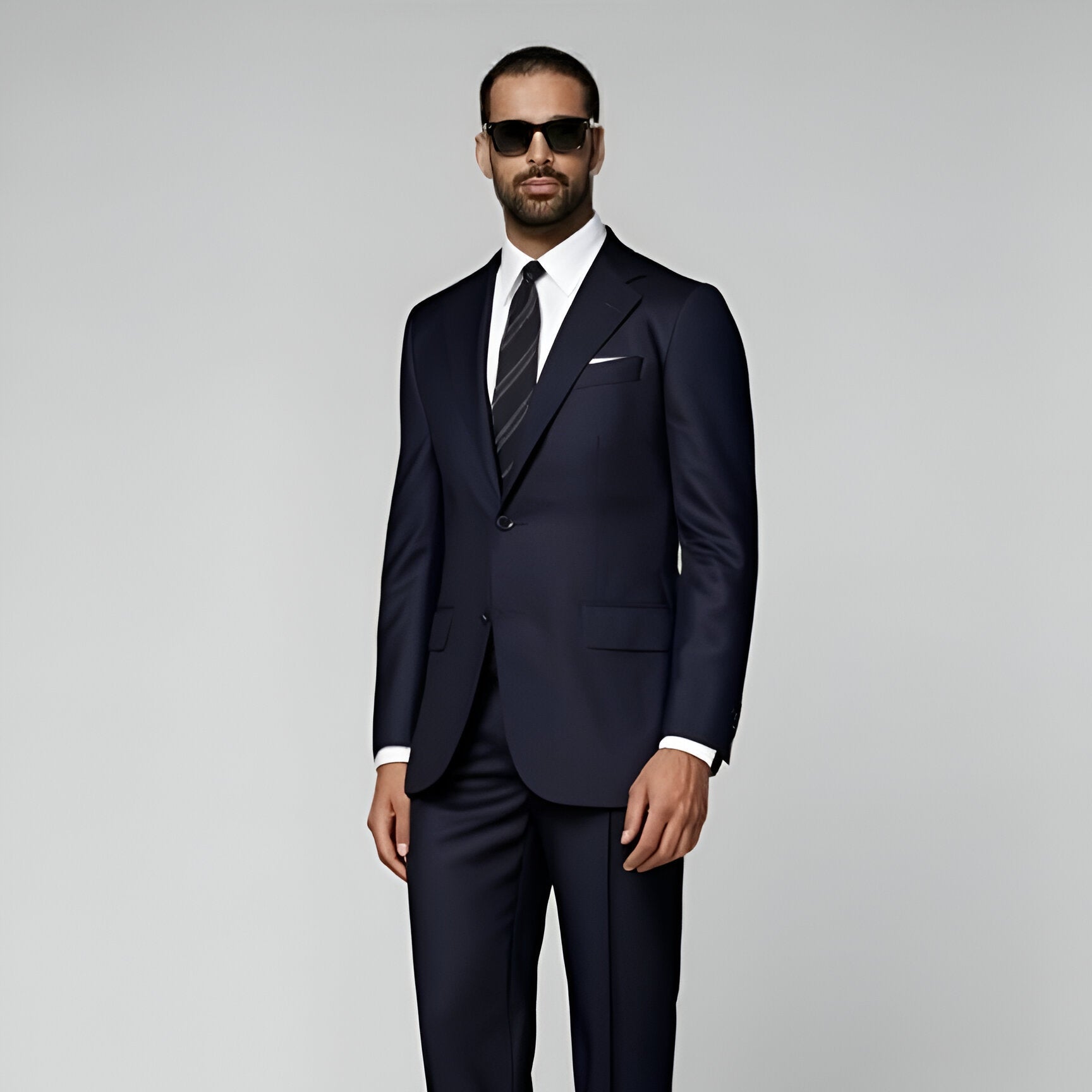 Navy Tailored Fit Milano Suit