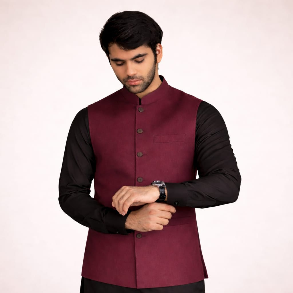 Maroon Waist Coat