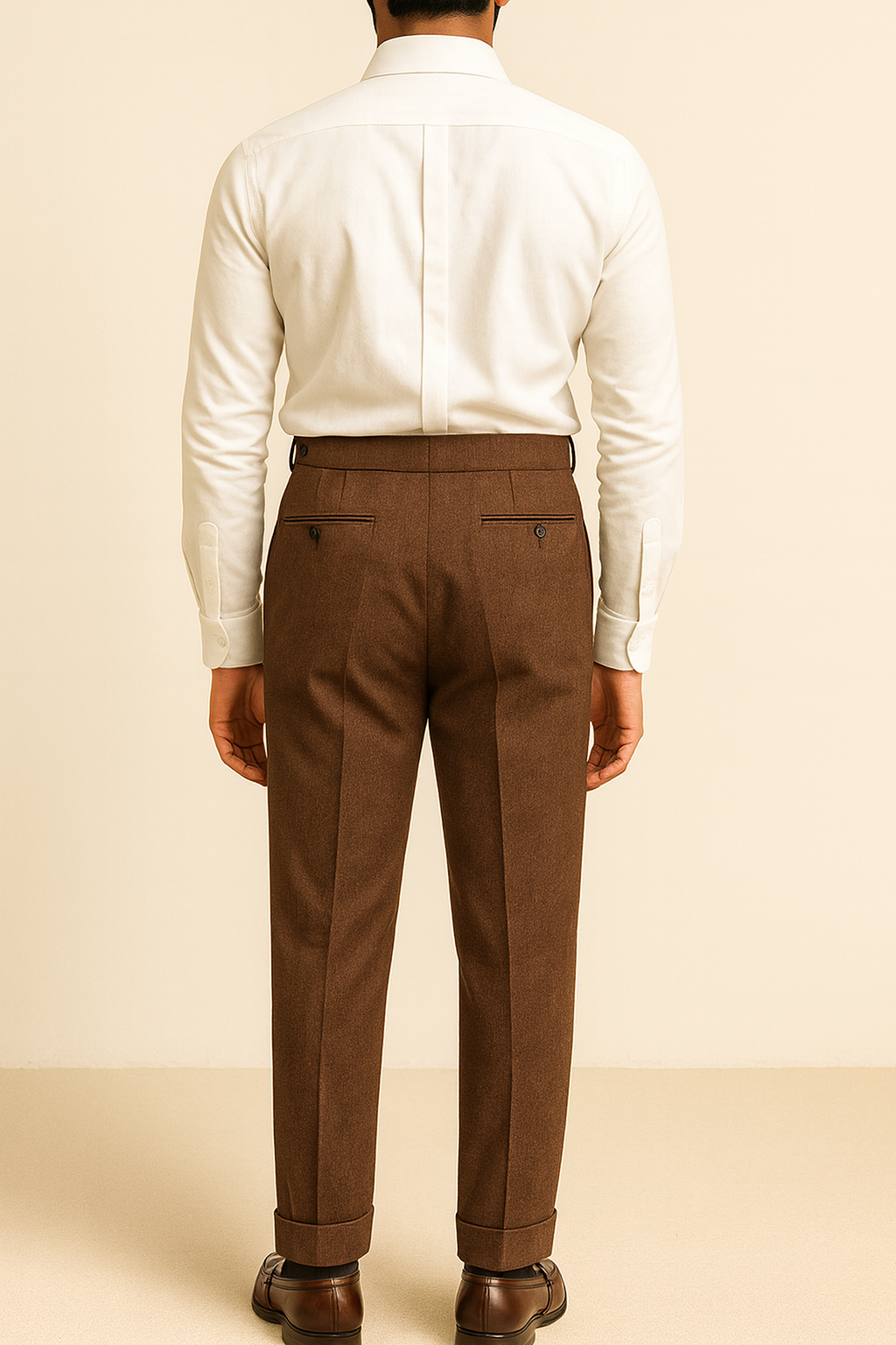 Brown Cotton Pants