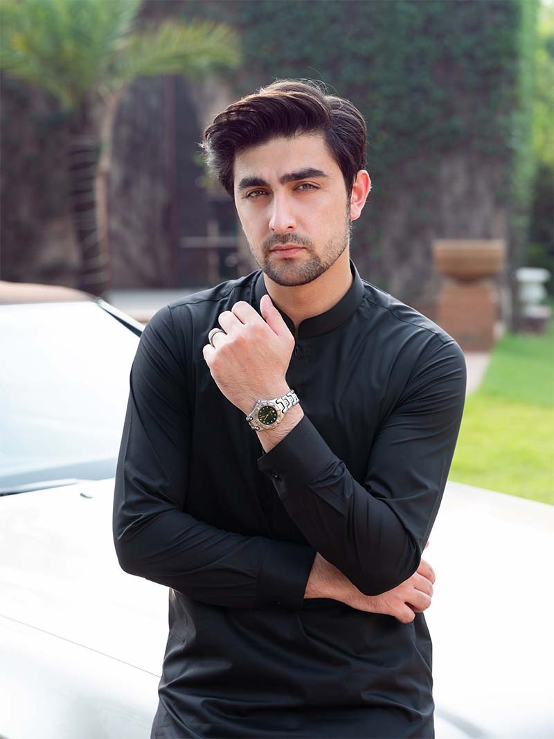 black kurta pajama